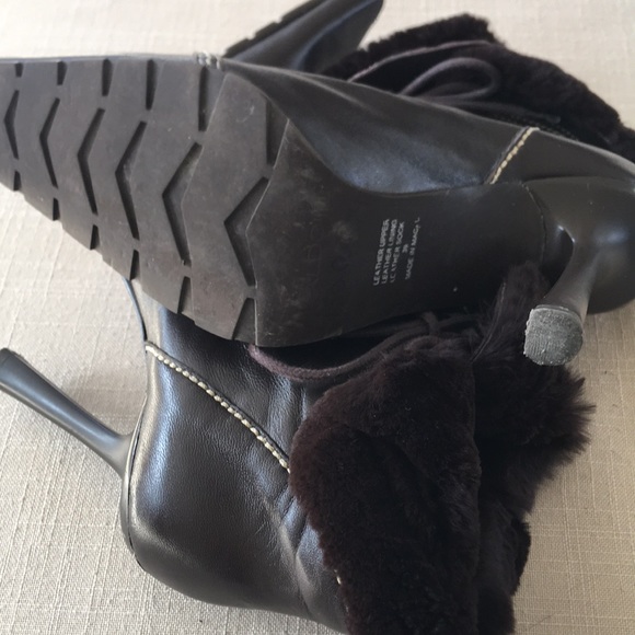 Aldo leather Ankle boots brown with fur lining - Picture 4 of 5